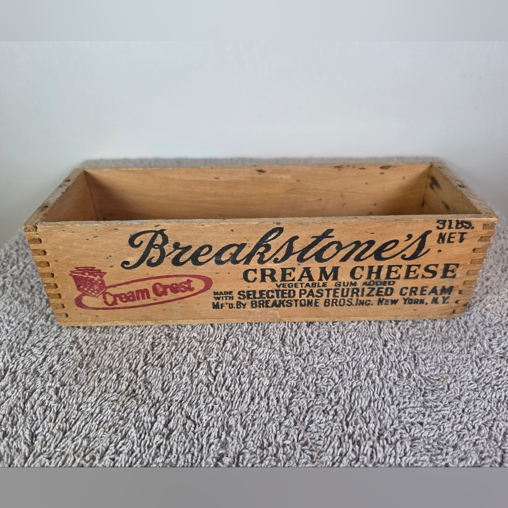 Breakstone's Cream Cheese Wooden Crate - Vintage Logo - Picture 2 of 7